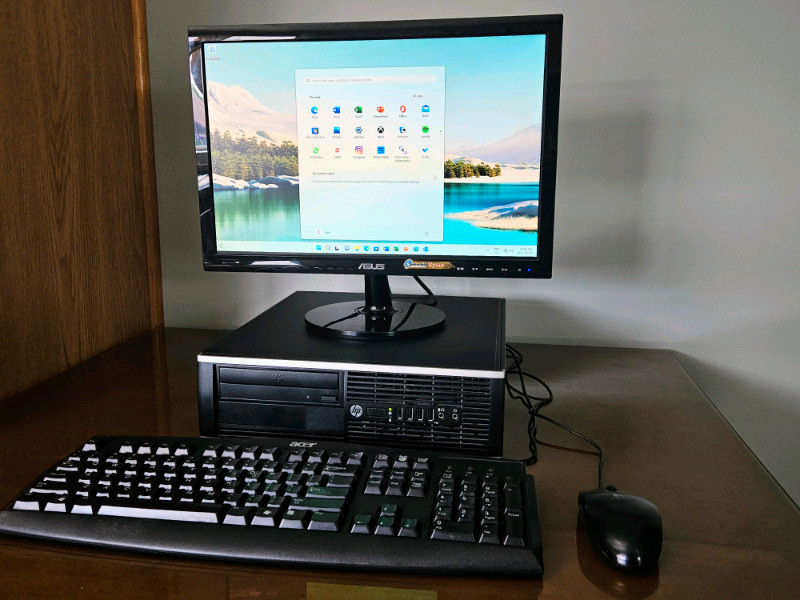 Windows 11 Pro HP Computer Set with Microsoft Office 2021 Desktop