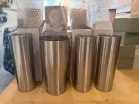 4 double wall stainless steel tumblers
