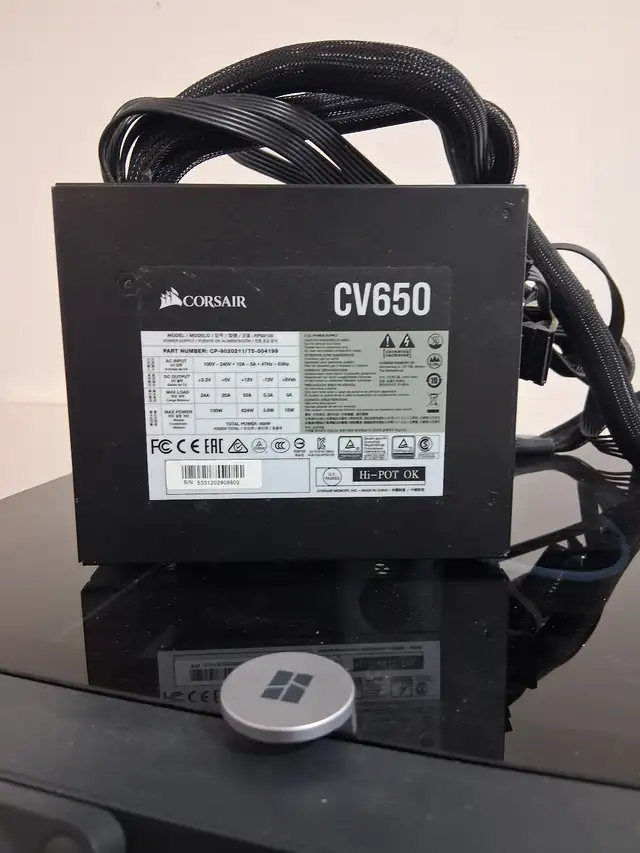 Power supply 650W Corsair CV650 in System Components in Lévis - Image 2