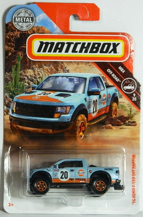 Matchbox 1/64 '10 Ford F-150 SVT Raptor GULF Diecast in Arts & Collectibles in Oshawa / Durham Region