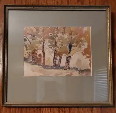 VINTAGE FRAMED ORIGINAL WATERCOLOR PAINTING, View more
