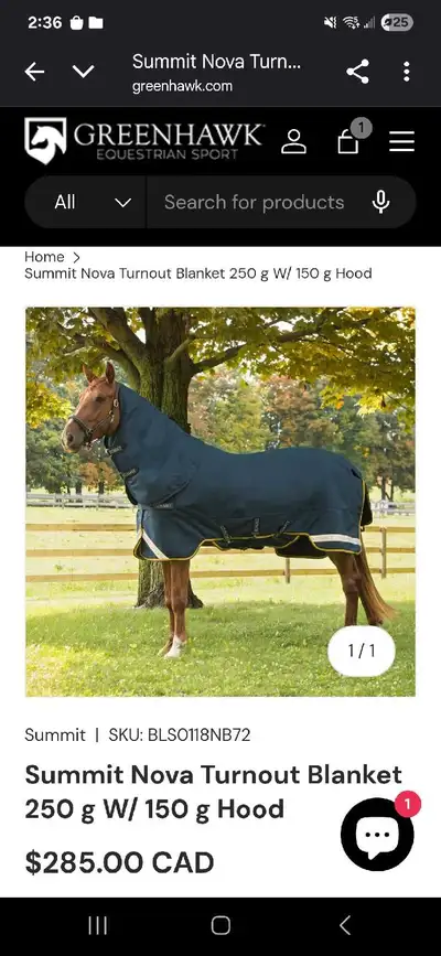 84 Summit Nova Blanket 250g w 150g hood, View more