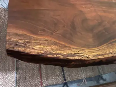 Handmade Wood Coffee Table – Rustic Natural Solid Wood, View more