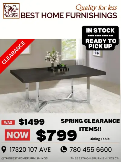 SUPER DEALS: Modern Espresso Dining Table, View more