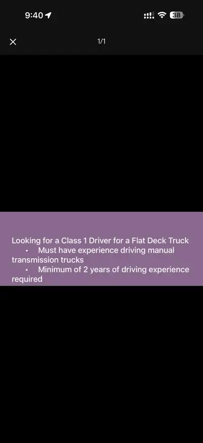 Class 1 Driver, View more