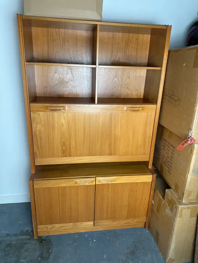 Vintage 1980s Nordesign Teak Wall Units / Cabinets – Set of 2 in Hutches & Display Cabinets in Calgary - Image 4