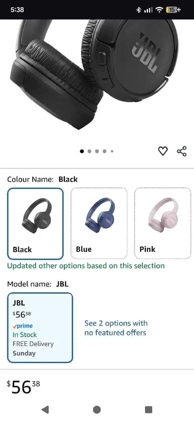 JBL Bluetooth headphones in Headphones in Medicine Hat - Image 2