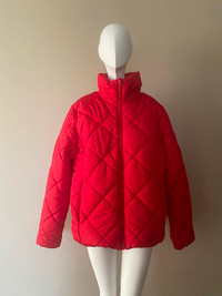 Joe Fresh Red Puffer Jacket - Large