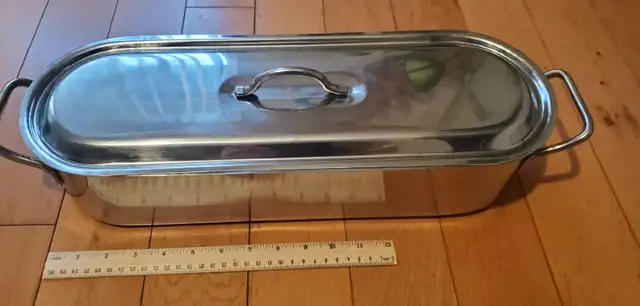 Stainless Steel Fish Poacher, 18 Inch62863267982593121