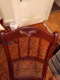Refurbished antique nursery rocking chair.