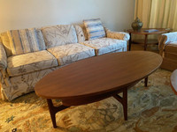 Teak coffee table and end tables