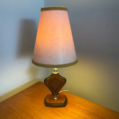 Teardrop MCM  Walnut Table Lamp, View more