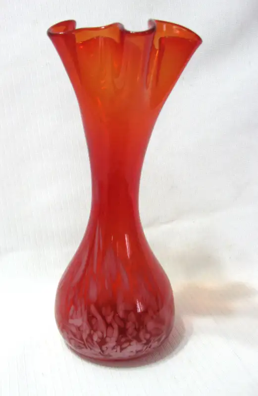 VASE en VERRE SOUFFLER VINTAGE AMBERINA BLOWN GLASS VASE c.1960 in Arts & Collectibles in West Island - Image 2