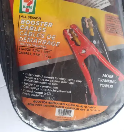 All Season Booster Cables in Case - 3.7M / 12FT