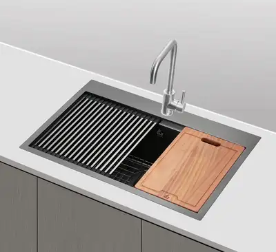 NEW: Kitchen Sink 31x20x10" Black 304 Stainless Steel, View more
