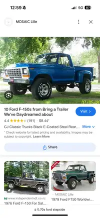 Wanted 70s ford step side 