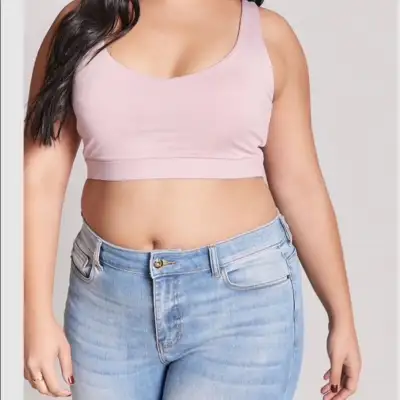 Plus size medium impact sports bra cute back, View more