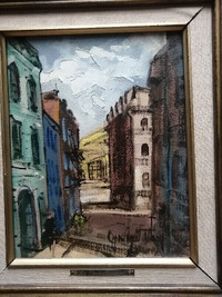 Jean-Paul Alary artiste peinture huile toile paysage scène ville