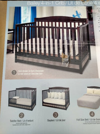 Baby 4-in-1 Crib (almost brand new in box)