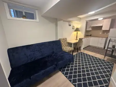 Studia Cozy, Clean, Fully Furnished Bachelor Apartment Perfect for one person or a couple! Located o...