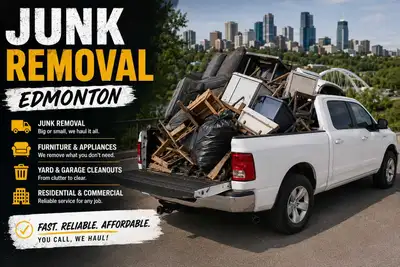 Junk Removal & Hauling Starting at $60 + disposal fees ✔ Furniture Removal ✔ Appliance Removal ✔ Yar...