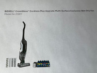 Bissell CrossWave Cordless Max Wet Dry Vac