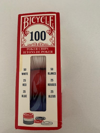 Bicycle 100+ Poker Chips - New