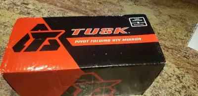 Brand new in the box a set of tusk folding utv mirrors with hardware these retail for $230 plus tax...