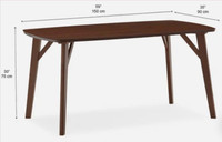 Table Structube 150x95com avec 4 chaises blanche comme neuf 