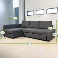 IKEA FRIHETEN Sectional Sofa Bed | Delivery Available
