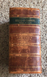 ANTIQUE BOOK,  DEBATES OF THE HOUSE OF COMMONS, 1877