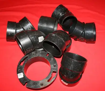 8 Pcs of 3in ABS Pipe Fitting $20.00, View more