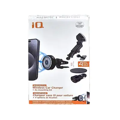 NEW-Wireless car charger + 4 X mounting kit. (In its unopen box), View more