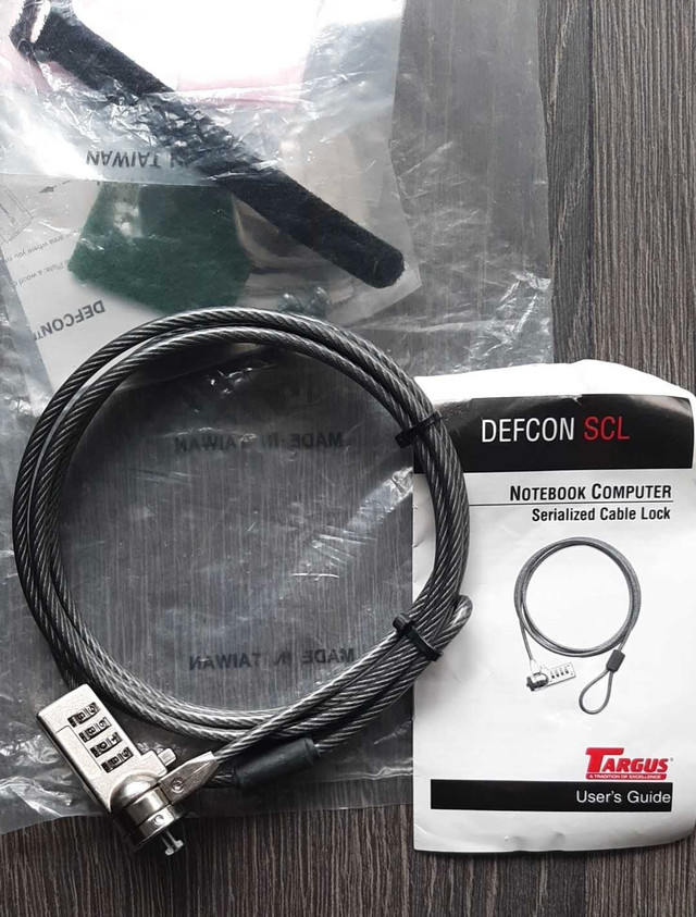 Targus Defcon SCL serialized cable lock in Laptop Accessories in Oshawa / Durham Region