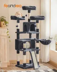 FEANDREA Cat Tree, 66.5 Inches Large Cat Tower
