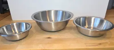 3 IKEA Stainless Steel Anti-Slip Dog Bowls,  for Mess-Free Meals, View more