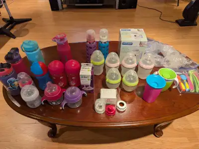 Huge Lot of Baby Bottles and Kids Water Bottles, View more