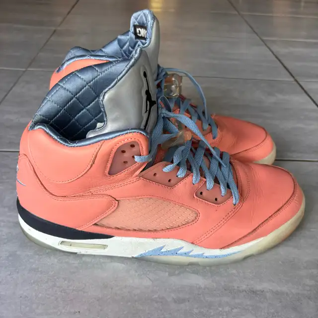 Nike Air Jordan Retro 5 DJ Khaled Men Size 13 Salmon Barely Used in Men's Shoes in City of Montréal - Image 2