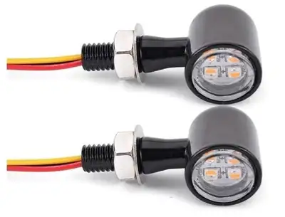 Motorcycle Turn Signal Light Amber Red White Brake Light Drl Mini Flashing Indicator Light Brand New...