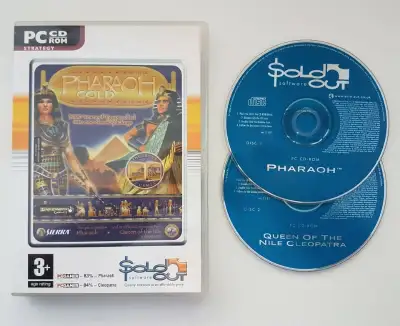 Pharaoh Gold (with Queen of the Nile Cleopatra expansion pack) (PC CD ROM) - $10 Medieval Total War...