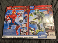 Mega Bloks #91247 Amazing Spider-Man & Lizard Techbot Set 90 Pcs