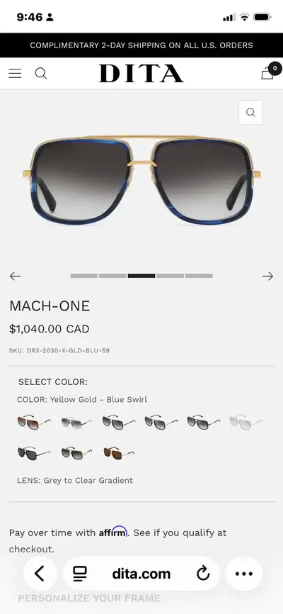 DITA men’s sunglasses , View more