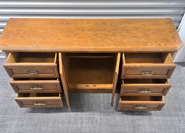 Solid Wood Tudor-Style Storage Cabinet / Credenza – 72" in Hutches & Display Cabinets in City of Toronto - Image 4