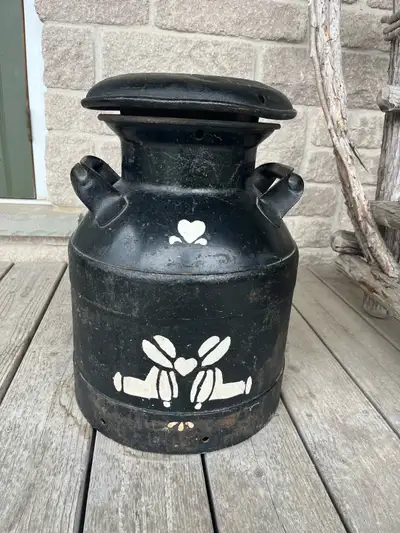 Vintage Antique Teeswater Creamery Can Garden Art Dairy Milk, View more