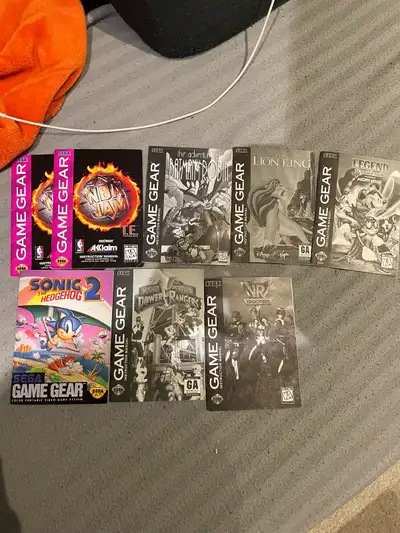 Sega Game Gear Manuals Lot, View more