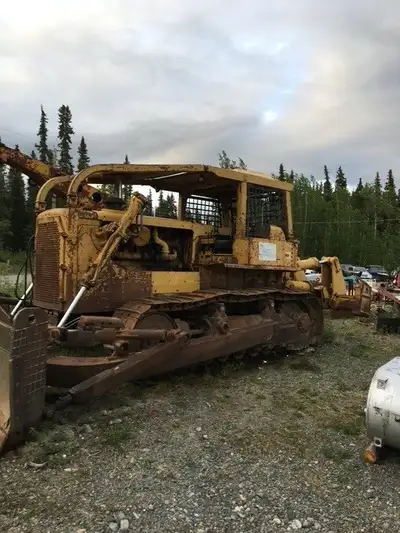 D8H dozer serial 46A34030 with Angle blade, four barrel ripper and 100 gallon water or fuel tank mou...