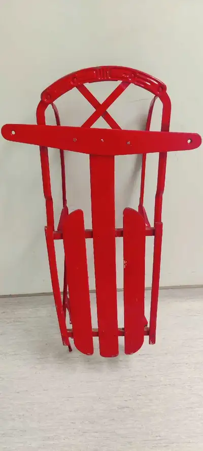 heavy steel vintage red toboggan $30 OBO, View more