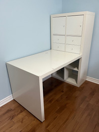 IKEA table with shelves 
