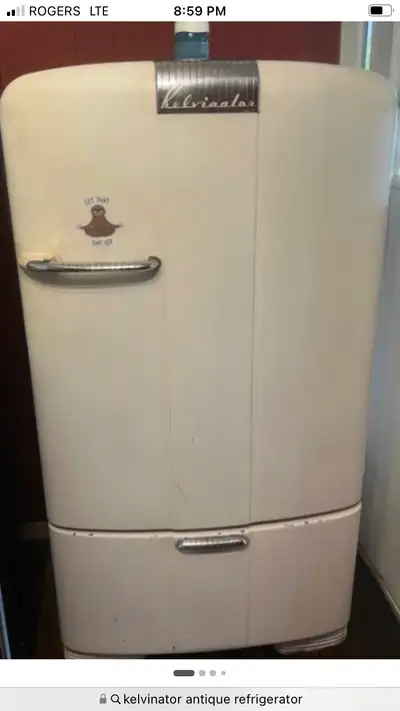 antique kelvinator working fridge, View more