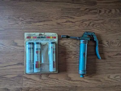 For sale is a mini grease gun and 3 tubes of grease . Please view the photos as they are part of the...